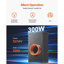 VEVOR Low Voltage Transformer, 300W, 120V AC to 12V/14V AC Landscape Lighting Transformer with Photocell Sensor and Timer, Weatherproof, for Outdoor, Spotlight, Garden Pathway Light, Pool Spa Light