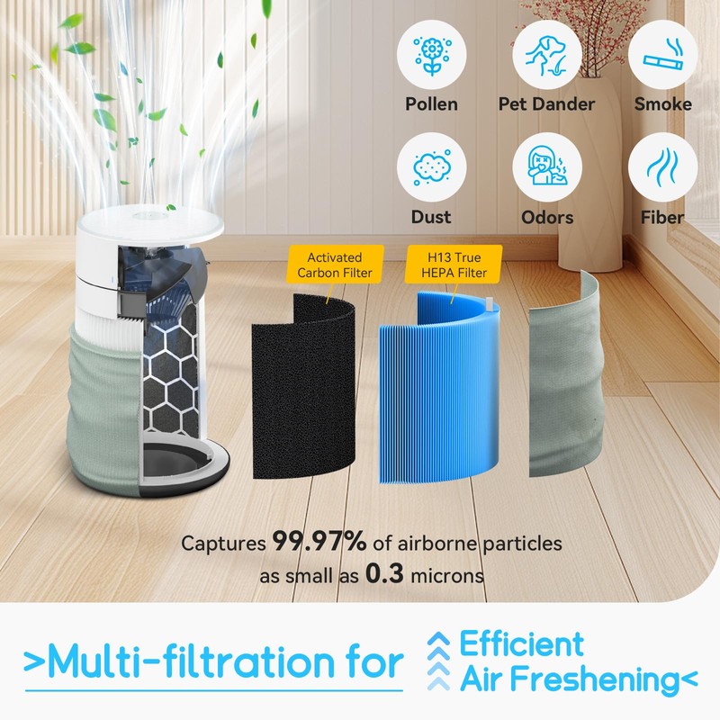 Togameoy Blue Pure 211i Max AllergenBlock Filter Replacement Compatible with