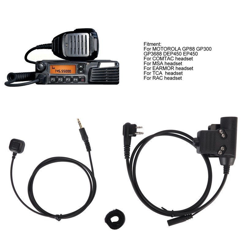 U94 PTT Adapter Push to Talk Button Walkie Talkie Military