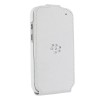 For BlackBerry BlackBerry ACC-50707-302 WHITE Leather Flip Shell Case for