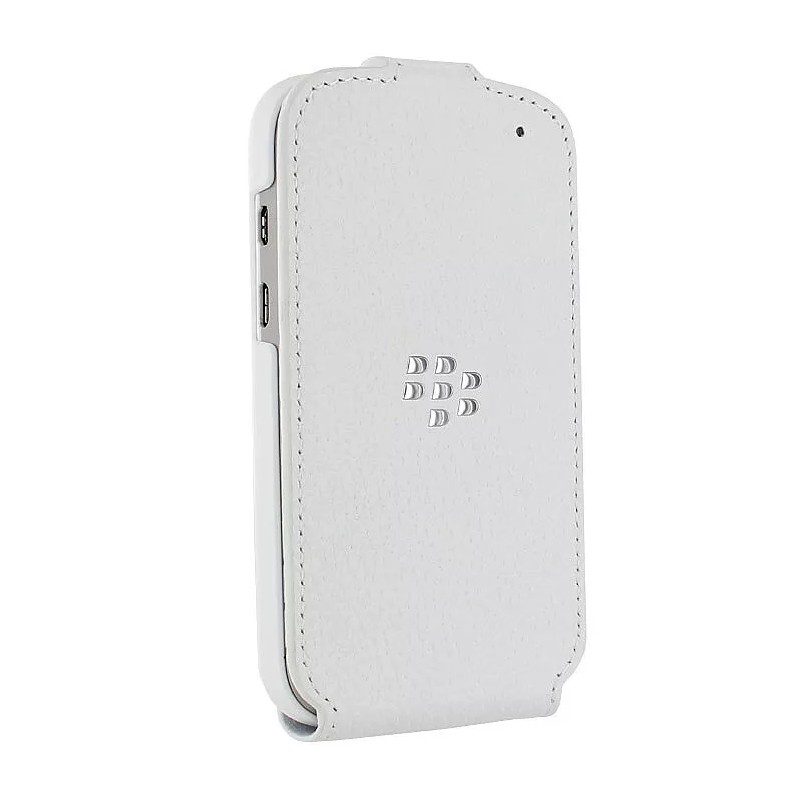 For BlackBerry BlackBerry ACC-50707-302 WHITE Leather Flip Shell Case for