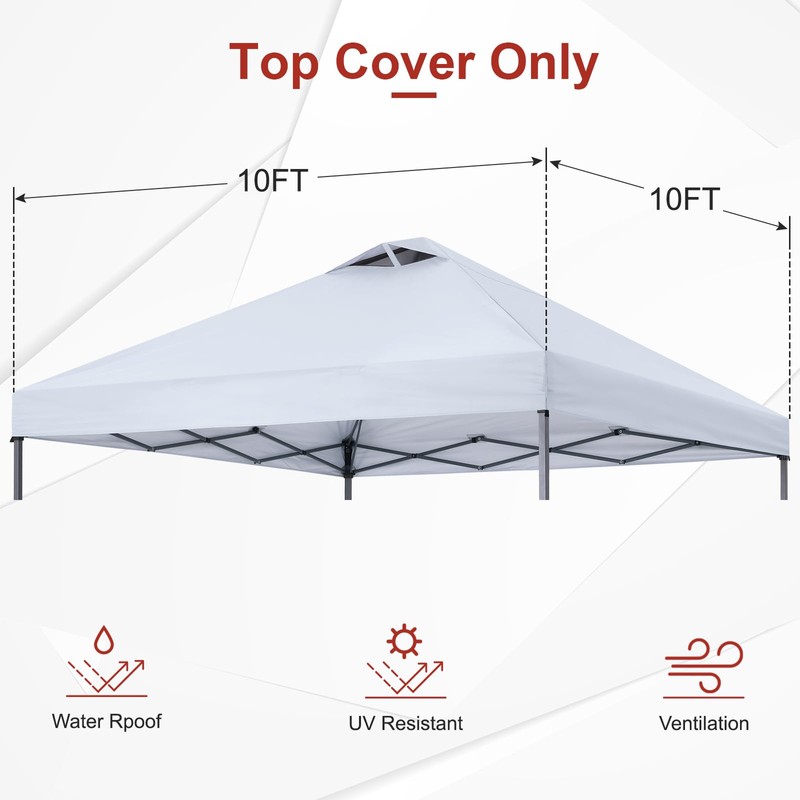 ABCCANOPY Replacement Canopy Top for Easy Pop up Canopy Tent