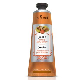 Difeel Crema de manos hidratante de lujo - Jojoba con aceite de vitamina E y aceite 100% puro 1.4 onzas (paquete de 6)