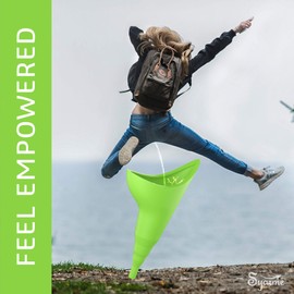 Urinella for women, portable reusable pee aid for women with extension tube, suitable for travel, festivals, camping, traffic jams, etc. Includes waterproof bag and waterproof cup