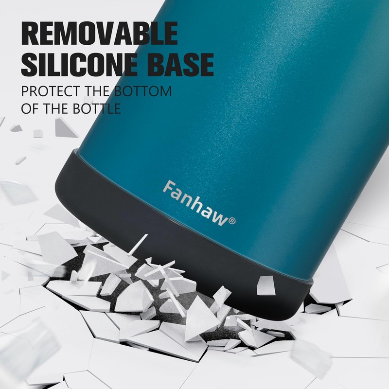 Fanhaw 64 oz Stainless Steel Insulated Water Bottle with 3