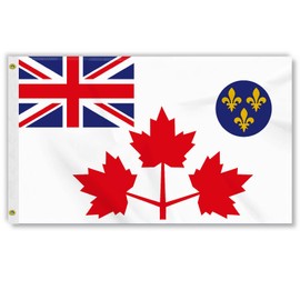 3×5 FT Canada Army Battle Flag(1939–1944), Large 100D Former Canadian Millitary Battle Outdoor Banner,Old White Army Doube Side Printing Decor For Patio Garden With Brass Gromment