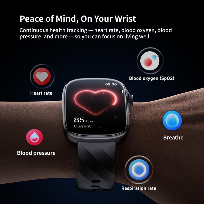 Smart Watch Fitness Tracker, Ultra HD 1.95" AMOLED Display (410×502