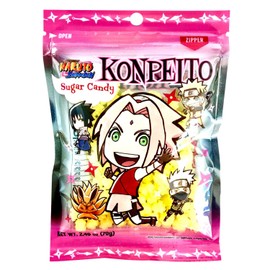 Naruto Shippudem Konpeito Japanese Sugar Candy 2.46oz /70g (Pineapple, 2 Packs)