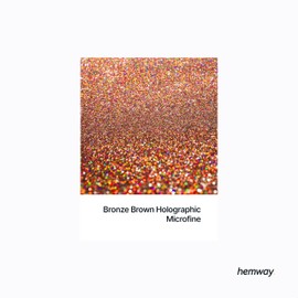 Hemway Glitter Paint Additive Crystals for Acrylic Emulsion Paint, Interior & Exterior Walls, Wood, Varnish, Matt, Gloss 100g / 3.5oz - Microfine (1/256" 0.004" 0.1mm) - Bronze Brown Holographic