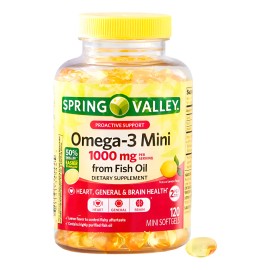 Omega-3 Mini 1000 Mg De Spring Valley 120 Caps 100% Original