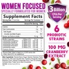 Probiotics for Women Gummy - 6 Diverse Strains w/ Cranberry,