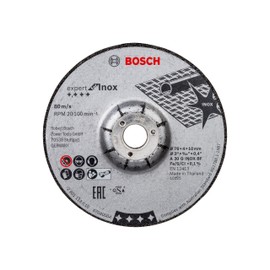 Bosch Professional 2x Grinding Discs Expert for Inox (for Stainless steel, Ø 76 x 4 x 10 mm, Accessory Angle Grinder)