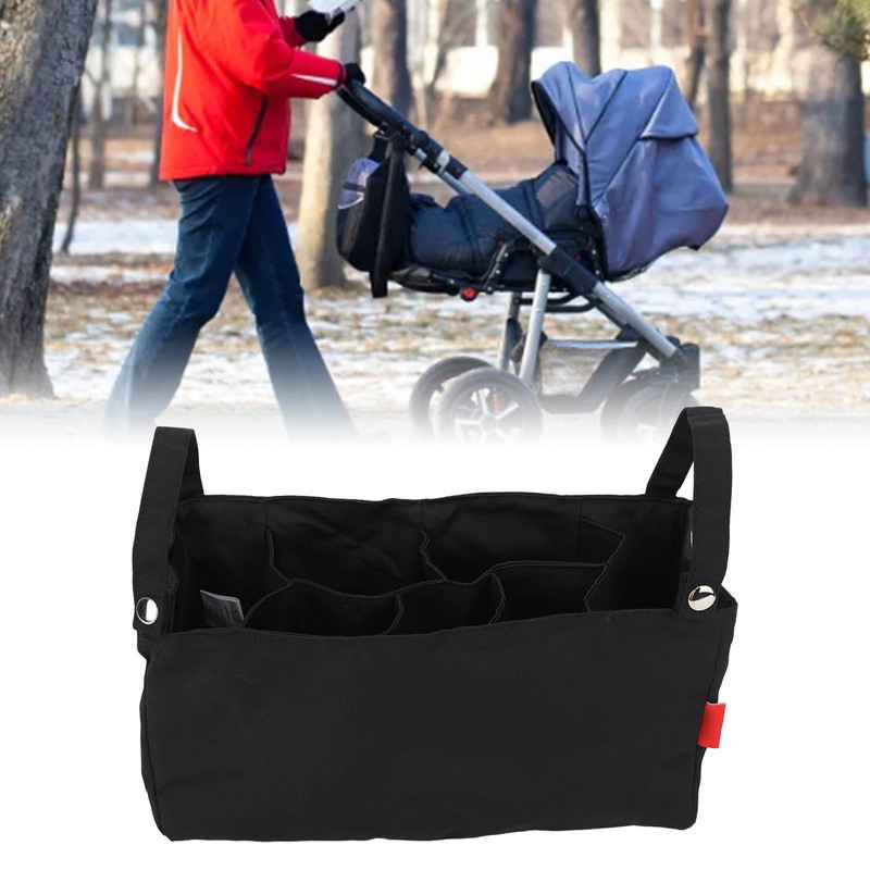 Baby Stroller Storage Bag Large Capacity Multi Compartments Baby Stroller