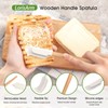 LorisArm Wooden Handle Spatula Set, 12" & 9" Rubber Spatula