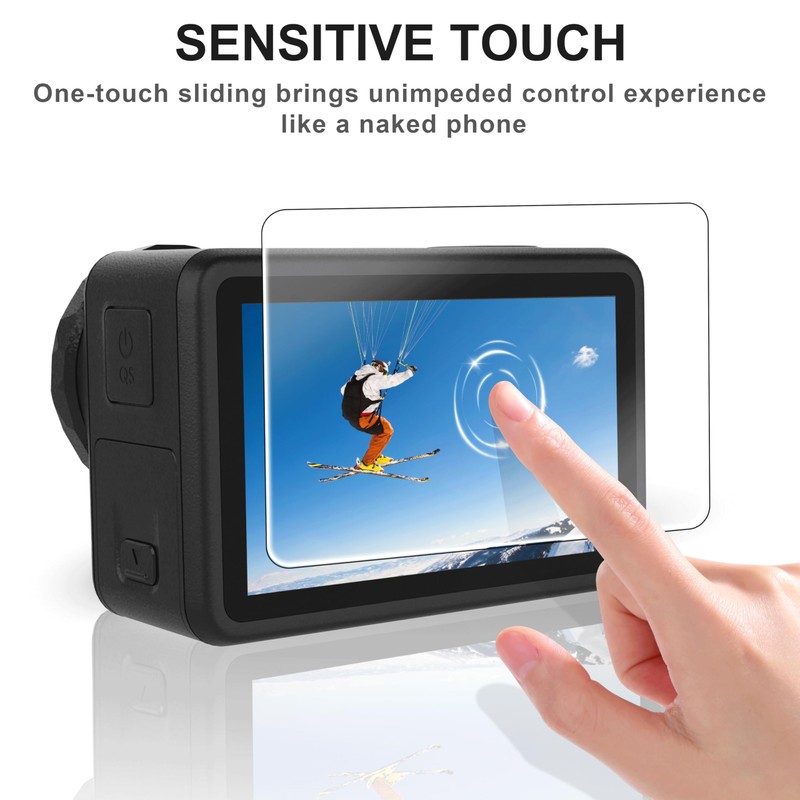 OKFUN 9PCS(3Sets) Screen Protector for DJI Osmo Action 5 Pro,Tempered