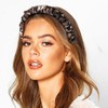 Bessney Boho Headband Wide Leopard Hair Bands Elastic Ruched Scrunchies