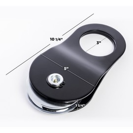 HiGear Heavy Duty 10 Ton 22,000 lb. Capacity Universal Black Snatch Block Recover Winch Pulley by Alfa Wheels (2)