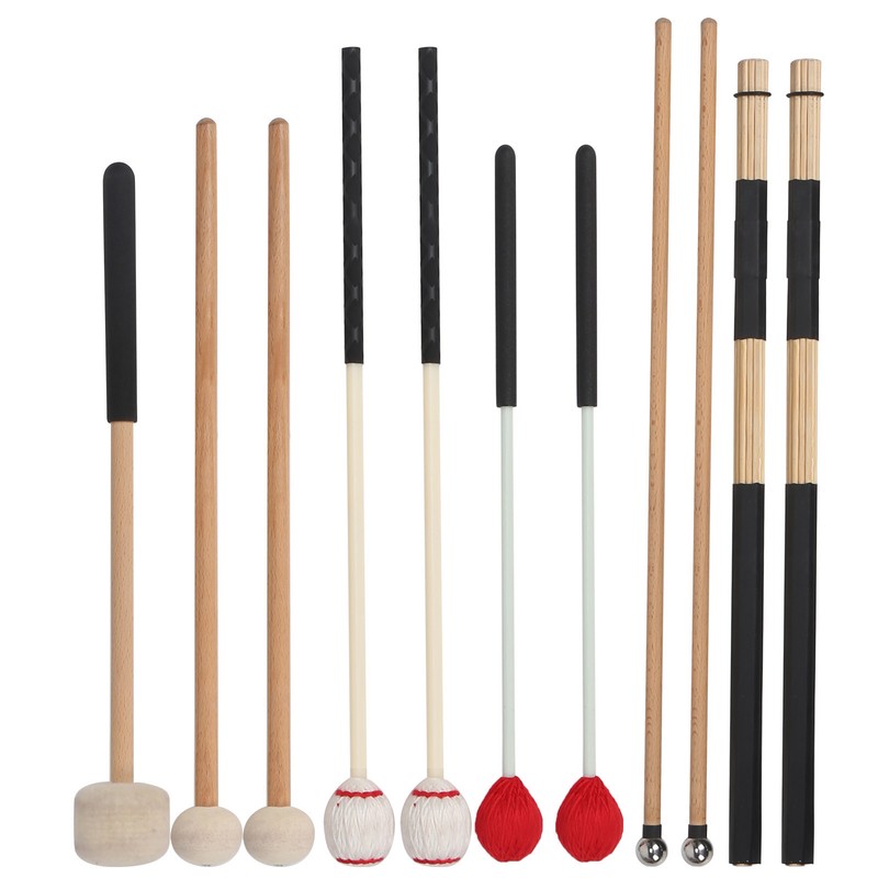 11Pcs Drumstick Set Snare Drum Percussion Tuning Hammer Instrument Training
