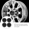4 Pcs 60mm Wheel Center Caps Carbon Fiber Style Tyre