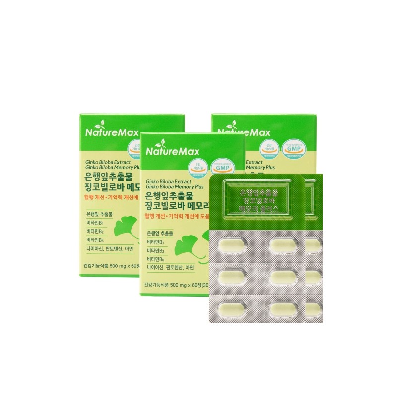 NatureMax Ginkgo Biloba Extract Memory Plus 500mg 60 Tablets /
