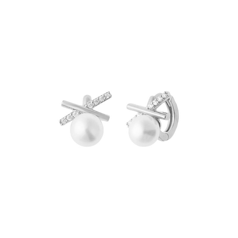 Gold&Deer 14K GF Grace pearl drop one-touch earrings yellow gold