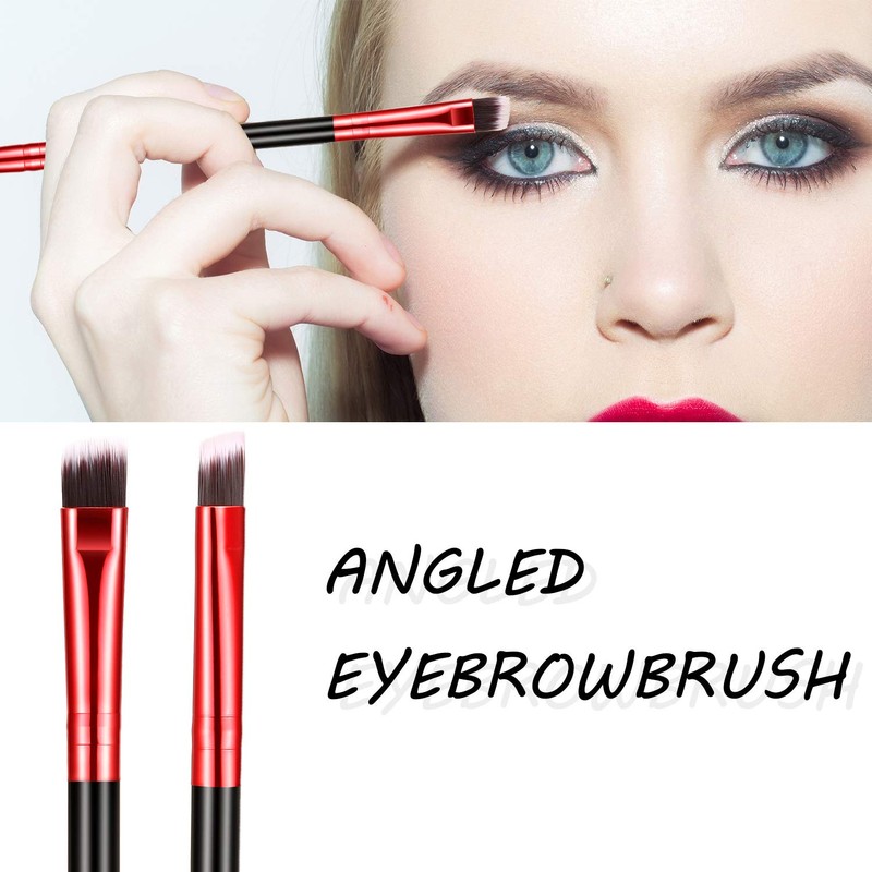 6 brochas de cejas para cejas en ángulo y cepillo