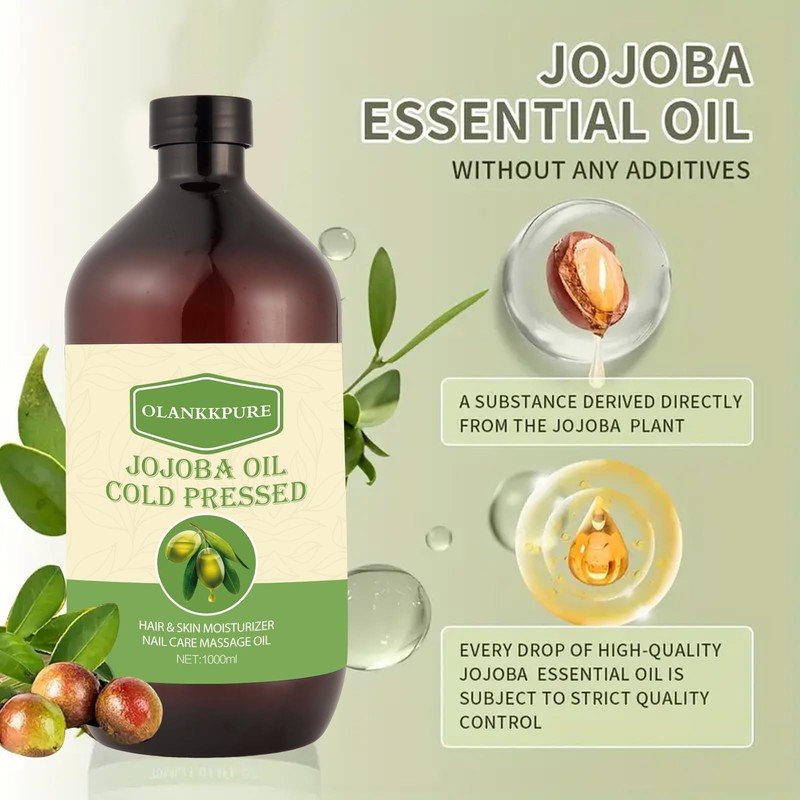 32 fl oz 100% reines Jojoba-Trägeröl – unraffiniert, hexanfrei, kaltgepresst
