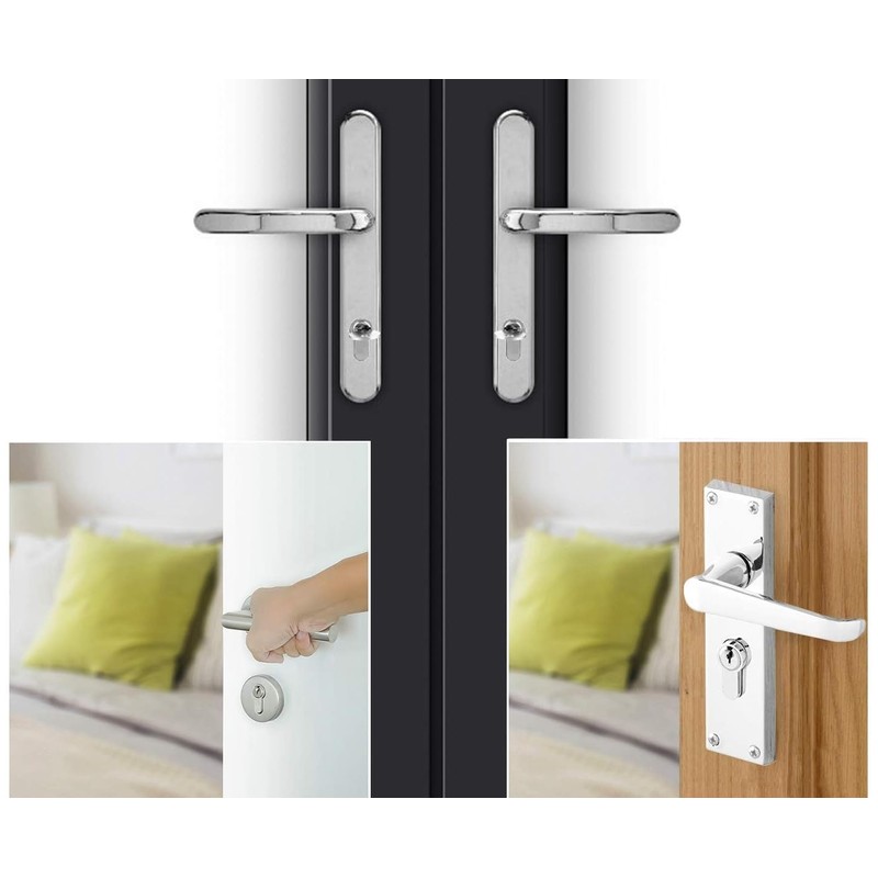 Chrome 35/35 Euro Cylinder Lock (70mm), Euro Door Barrel Lock