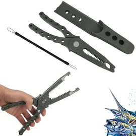 YBGGJO Fish Grip, Fish Grip Tongs, Teeth Design, Alligator Grip, Fish Catcher, Easy to Grip, Portable, Convenient, Anti-Slip, Lightweight, Fishing Equipment