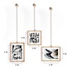 Melannco Hanging Metal Chain Retangular Floating Frames, Gold Finish, Includes