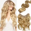 Balayage Clip in Human Hair Extensions 14" Invisible Curly One