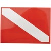 Aqua Dive Flag Sticker, 2" x 3" (5.1cm x 7.6cm)