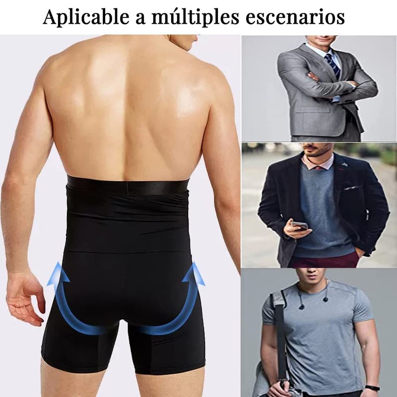 GREENOOR Pantalones Cortos con Control de Abdomen para Hombre (MX/US,