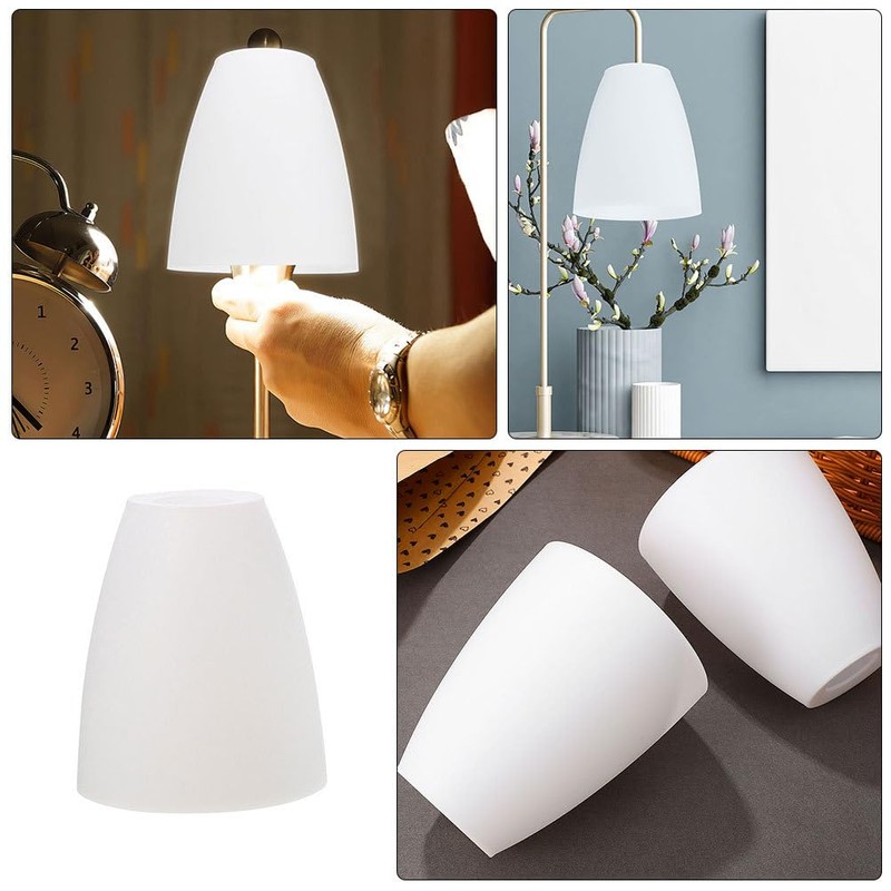 NOLITOY Plastic Cylinder Lampshade, White, Modern Style, Horseshoe Shaped, Softens