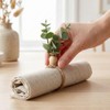 Merzio 6 Pcs Rustic Eucalyptus Napkin Rings Set, Farmhouse Boho