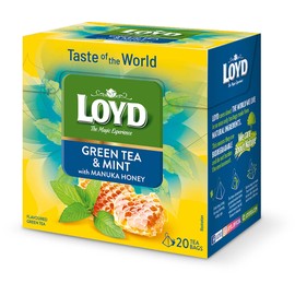 LOYD® Green Tea with Mint Green Tea | 20 Tea Bags 34 g | High-Quality Blend of Green Tea Varieties | High-Quality Tea Leaves Green Tea Bag Brewing Cay | Vegan Gluten Free