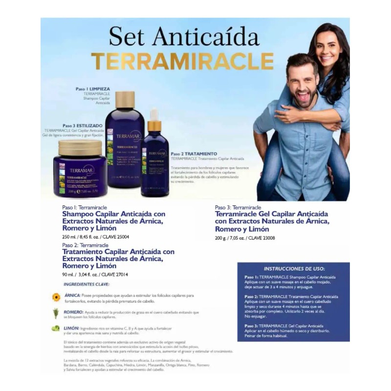 Set Anticaída Capilar Terramiracle Terramar, 3 Piezas!