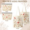 ViEinkaufen Flower Canvas Tote Bag with Inner Pocket Gifts for