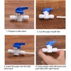 10Pcs Inline Shut Off Ball Valve 3/8in OD Plastic Quick