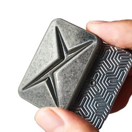 JUDIXY Lightning Infinite Fidget Slider Metal Magnetic Haptic Fidget Toys for Adults Anxiety/ADHD/Stress Relief (Industrial Style Silver Gray)