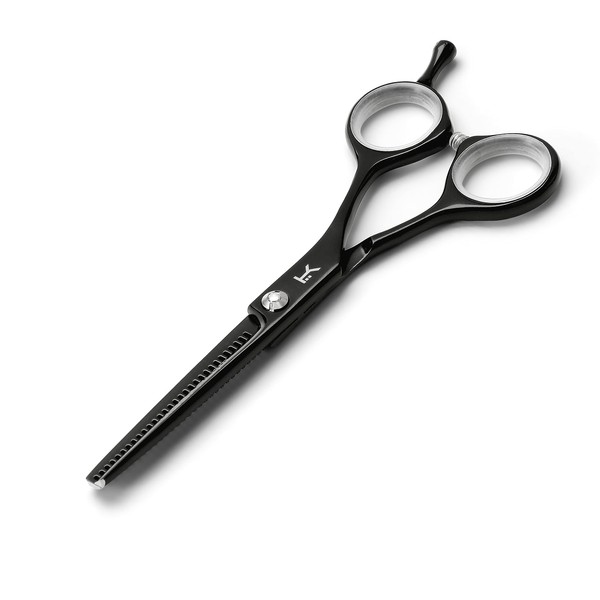 Very Sharp Kobaruto Black Cobalt 5.5" Hair Thinning Shears Scissors 30 Teeth 35% Cut Ratio