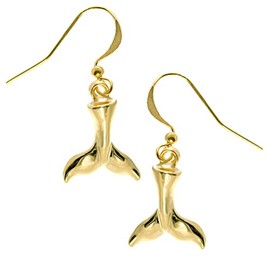 Whale Tail Earrings 3D by Cape Cod Jewelry-CCJ