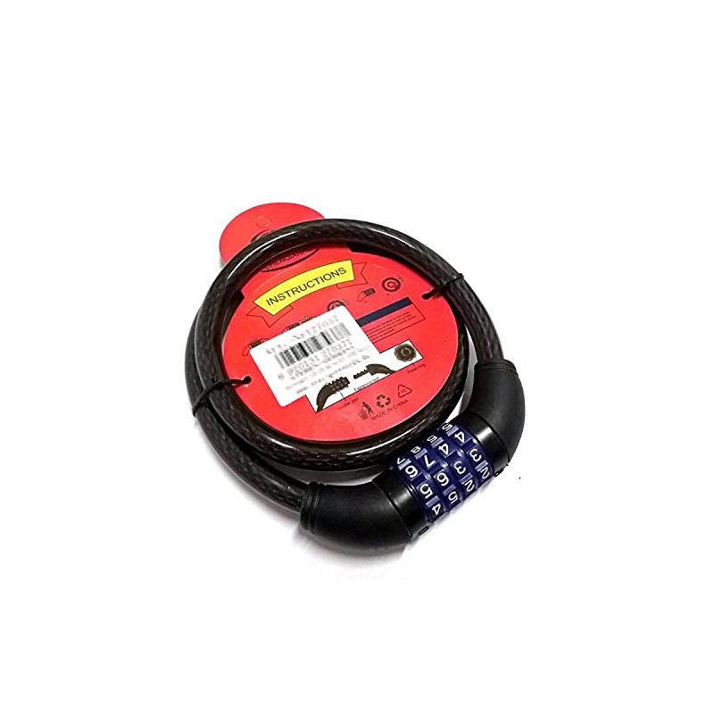Starlet24 Bicycle Lock Combination Lock Bicycle Motorcycle Spiral Lock 12