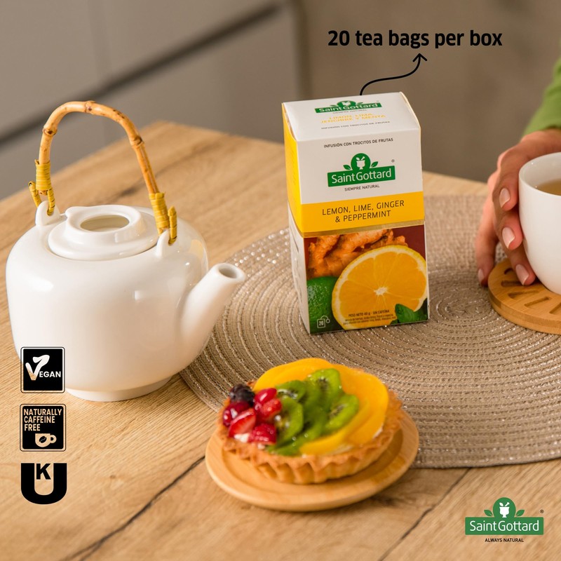 Saint Gottard Lemon Lime Ginger & Mint Herbal Tea –