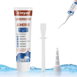 Xinyet 120ml Aquarium Silicone Sealant Clear, Underwater Sealant, Strong Adhesion Fish Tank Sealant for Fish Tank,Swimming Pools,Spa Pools,Underwater Equipment