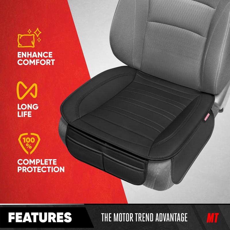 Motor Trend Seat Covers for Cars Trucks SUV, Faux Leather