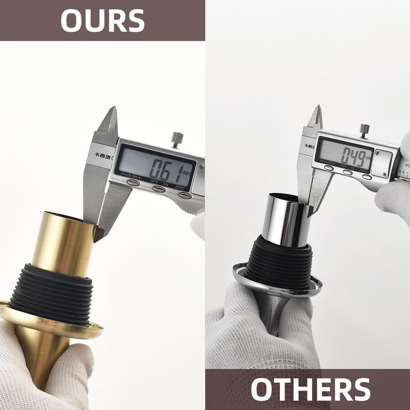 Heixutas Thickened Brass P Trap: 1 1/4 Bottle P-Trap Bathroom