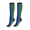 aipoase Leopard Compression Socks Knee High Circulation Support Socks For
