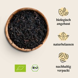 teegeschwister® Organic Earl Grey Loose Tea | In-House Black Tea Blend with Real Bergamot Oil | Natural Organic Tea Loose without Flavourings | 100 g