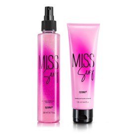 Cyzone Miss Sexy Set: Refreshing cologne with shine 200 ml / 6.7 fl.oz. and Moisturizing scented body lotion 130 ml / 4.4